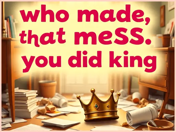 who made that mess you did king original video